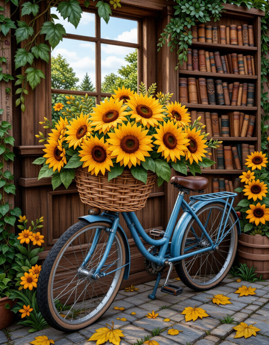 Çiçekli Bisiklet Ressam Seti - 20 x 30 cm Önçizimli Tuval, 2 Adet Fırça, Palet, Boyalar ve Şövale Çiçekli Bisiklet Ressam Seti - 20 x 30 cm Önçizimli Tuval, 2 Adet Fırça, Palet, Boyalar ve Şövale