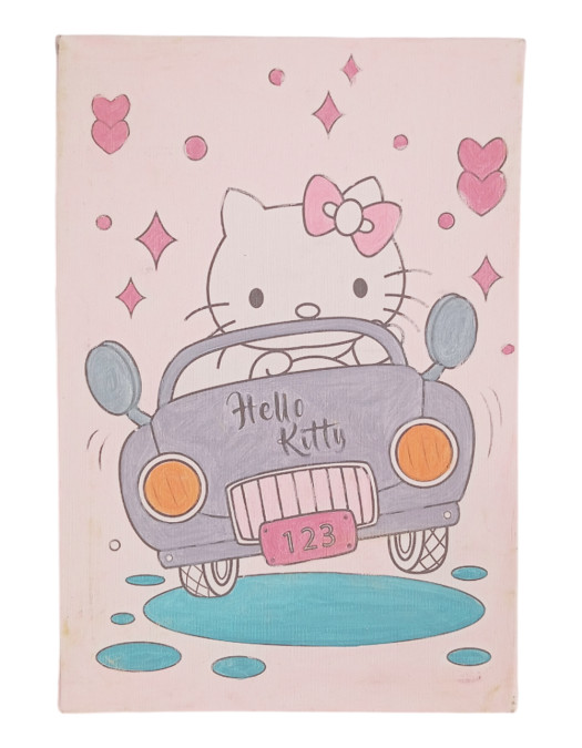 HolaKita in Car Çocuk Ressam Seti - 20 x 30 cm Önçizimli Tuval, 2 Adet Fırça, Palet, Boyalar ve Şövale HolaKita in Car Çocuk Ressam Seti - 20 x 30 cm Önçizimli Tuval, 2 Adet Fırça, Palet, Boyalar ve Şövale