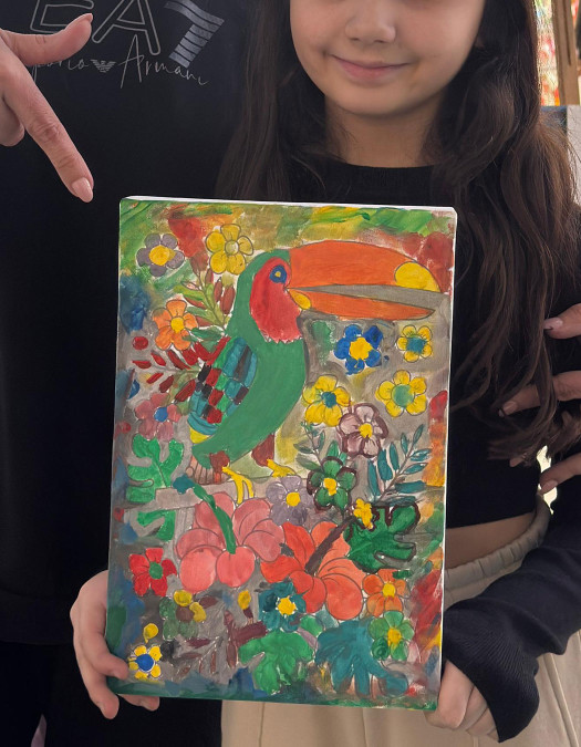 PAPAĞAN Minik Ressam Seti - 20 x 30 cm Önçizimli Tuval, 2 Adet Fırça, Palet ve Boya PAPAĞAN Minik Ressam Seti - 20 x 30 cm Önçizimli Tuval, 2 Adet Fırça, Palet ve Boya