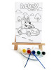 Bluey Arabada Ressam Seti - 20 x 30 cm Önçizimli Tuval, 2 Adet Fırça, Palet, Boyalar ve Şövale Bluey Arabada Ressam Seti - 20 x 30 cm Önçizimli Tuval, 2 Adet Fırça, Palet, Boyalar ve Şövale