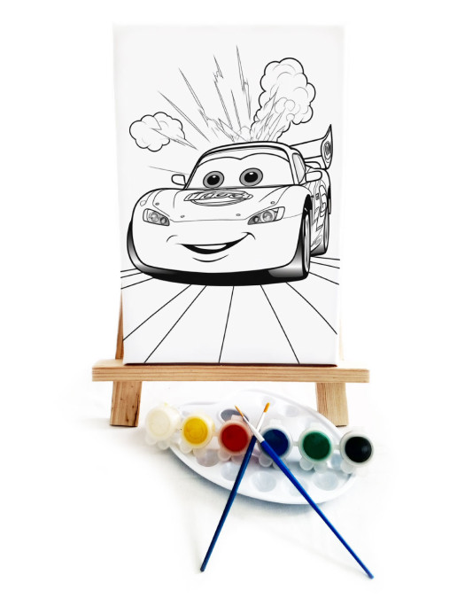 Şimşek Quin Ressam Seti - 20 x 30 cm Önçizimli Tuval, 2 Adet Fırça, Palet, Boyalar ve Şövale Şimşek Quin Ressam Seti - 20 x 30 cm Önçizimli Tuval, 2 Adet Fırça, Palet, Boyalar ve Şövale