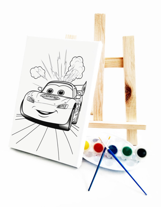 Şimşek Quin Ressam Seti - 20 x 30 cm Önçizimli Tuval, 2 Adet Fırça, Palet, Boyalar ve Şövale Şimşek Quin Ressam Seti - 20 x 30 cm Önçizimli Tuval, 2 Adet Fırça, Palet, Boyalar ve Şövale