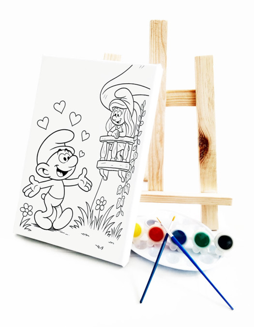 Aşık Şirin Ressam Seti - 20 x 30 cm Önçizimli Tuval, 2 Adet Fırça, Palet, Boyalar ve Şövale Aşık Şirin Ressam Seti - 20 x 30 cm Önçizimli Tuval, 2 Adet Fırça, Palet, Boyalar ve Şövale