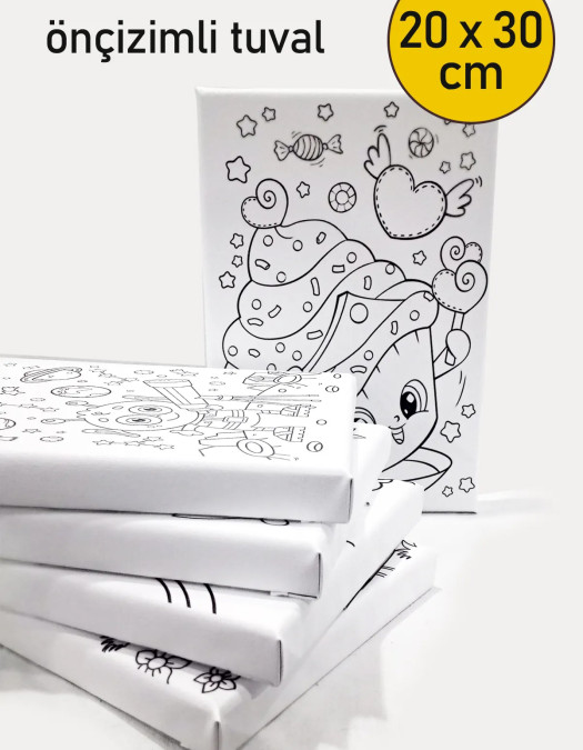 2 Adet Çocuk Ressam Seti Önçizimli Tuval, 20 x 30 cm, Boyama Seti, Çocuk Ressam Seti - Devam Tuvali 2 Adet Çocuk Ressam Seti Önçizimli Tuval, 20 x 30 cm, Boyama Seti, Çocuk Ressam Seti - Devam Tuvali