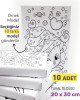 10 Adet Çocuk Ressam Seti Önçizimli Tuval, 20 x 30 cm, Boyama Seti, Çocuk Ressam Seti - Devam Tuvali