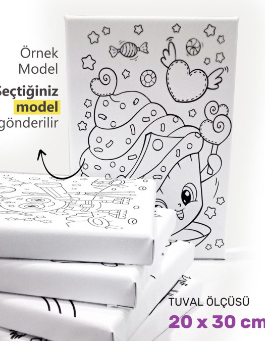 Çocuk Ressam Seti Önçizimli Tuval, 20 x 30 cm, Boyama Seti Tuvali, Çocuk Ressam Seti - Devam Tuvali Çocuk Ressam Seti Önçizimli Tuval, 20 x 30 cm, Boyama Seti Tuvali, Çocuk Ressam Seti - Devam Tuvali