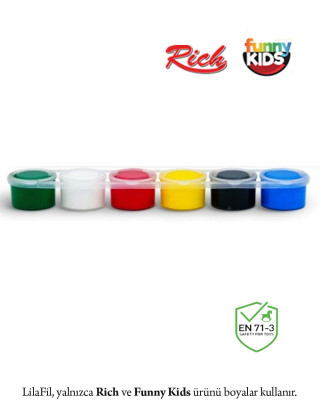 6'lı Sıralı Tüp Akrilik Boya - 5 ml x 6 Renk  