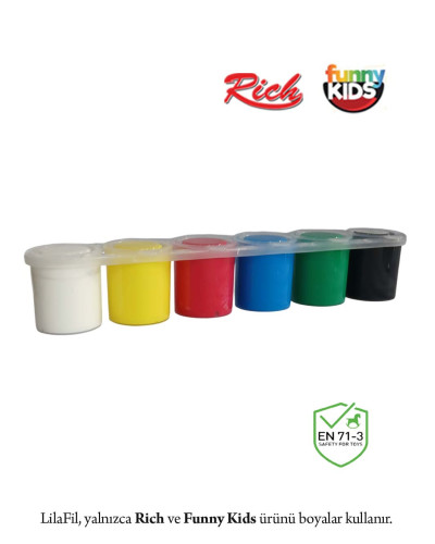 6'lı Sıralı Tüp Akrilik Boya - 25 ml x 6 Renk 6'lı Sıralı Tüp Akrilik Boya - 25 ml x 6 Renk