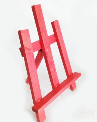 Kırmızı Masaüstü Mini Şövale - Çocuk Resim Sehpası