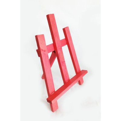 Kırmızı Masaüstü Mini Şövale - Çocuk Resim Sehpası