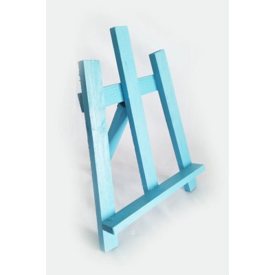 Mavi Masaüstü Mini Şövale - Çocuk Resim Sehpası