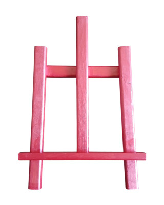 Metalik Pembe Masaüstü Mini Şövale - Çocuk Resim Sehpası