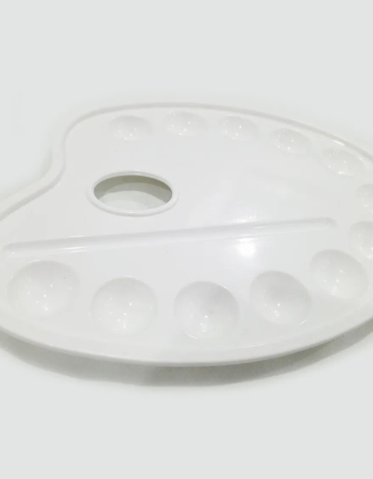 12 Gözlü Resim Paleti - Plastik - Beyaz 12 Gözlü Resim Paleti - Plastik - Beyaz
