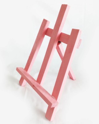 Pembe Masaüstü Mini Şövale - Çocuk Resim Sehpası