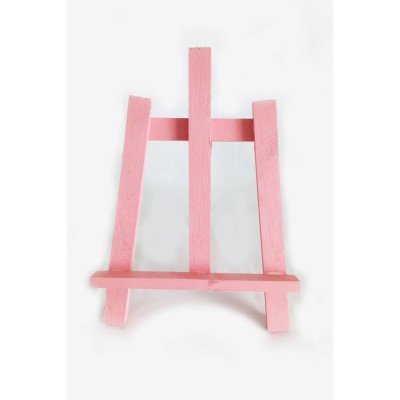 Pembe Masaüstü Mini Şövale - Çocuk Resim Sehpası