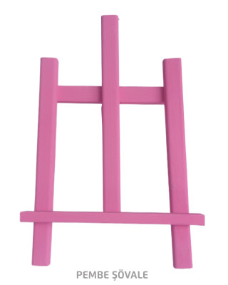 Pembe Masaüstü Mini Şövale - Çocuk Resim Sehpası