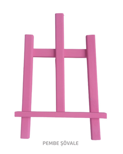 Pembe Masaüstü Mini Şövale - Çocuk Resim Sehpası