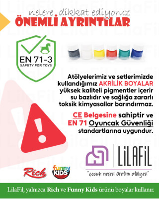 6'lı Sıralı Tüp Akrilik Boya - 15 ml x 6 Renk  