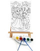 Prensesin Dansı Çocuk Ressam Seti - 20 x 30 cm Önçizimli Tuval, 2 Adet Fırça, Palet, Boyalar ve Şövale
