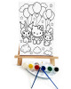Kitty KuroMelody Çocuk Ressam Seti - 20x30 cm Önçizimli Tuval, 2 Adet Fırça, Palet, Boyalar ve Şövale