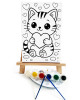 Kalpli Kedi Ressam Seti - 20 x 30 cm Önçizimli Tuval, 2 Adet Fırça, Palet, Boyalar ve Şövale