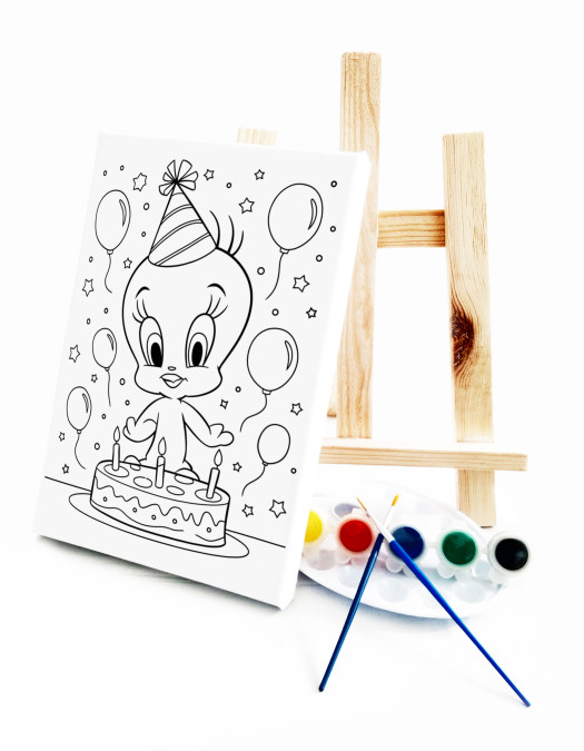 Twiity Ressam Seti - 20 x 30 cm Önçizimli Tuval, 2 Adet Fırça, Palet, Boyalar ve Şövale Twiity Ressam Seti - 20 x 30 cm Önçizimli Tuval, 2 Adet Fırça, Palet, Boyalar ve Şövale