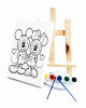 Mickey Çocuk Ressam Seti - 20 x 30 cm Önçizimli Tuval, 2 Adet Fırça, Palet, Boyalar ve Şövale