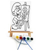 Şirin Ressam Ressam Seti - 20 x 30 cm Önçizimli Tuval, 2 Adet Fırça, Palet, Boyalar ve Şövale