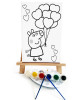 Pep Pap Pig Ressam Seti - 20 x 30 cm Önçizimli Tuval, 2 Adet Fırça, Palet, Boyalar ve Şövale