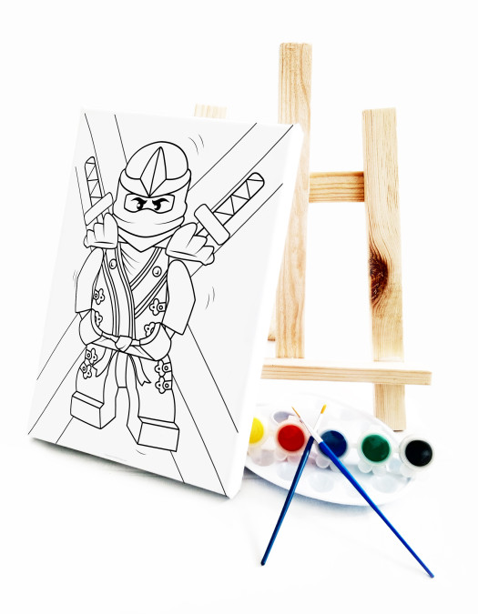Ning Jan Go Çocuk Ressam Seti - 20 x 30 cm Önçizimli Tuval, 2 Adet Fırça, Palet, Boyalar ve Şövale Ning Jan Go Çocuk Ressam Seti - 20 x 30 cm Önçizimli Tuval, 2 Adet Fırça, Palet, Boyalar ve Şövale