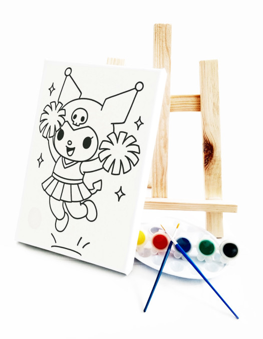 Ponpon Kuuro Çocuk Ressam Seti - 20 x 30 cm Önçizimli Tuval, 2 Adet Fırça, Palet, Boyalar ve Şövale Ponpon Kuuro Çocuk Ressam Seti - 20 x 30 cm Önçizimli Tuval, 2 Adet Fırça, Palet, Boyalar ve Şövale
