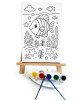 Kırmızı Balık Çocuk Ressam Seti - 20 x 30 cm Önçizimli Tuval, 2 Adet Fırça, Palet, Boyalar ve Şövale