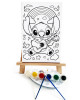 Gitarist Stio Çocuk Ressam Seti - 20 x 30 cm Önçizimli Tuval, 2 Adet Fırça, Palet, Boyalar ve Şövale